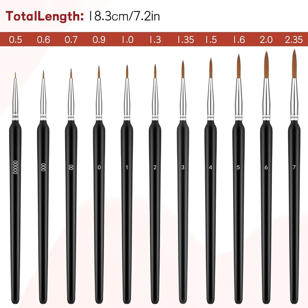 Yutiars Miniature Paint Brushes Drybrush Micro Detail Paint Brush Set, Small Fine Detail Brushes for Acrylic, Watercolor and Oil - Sun Studio