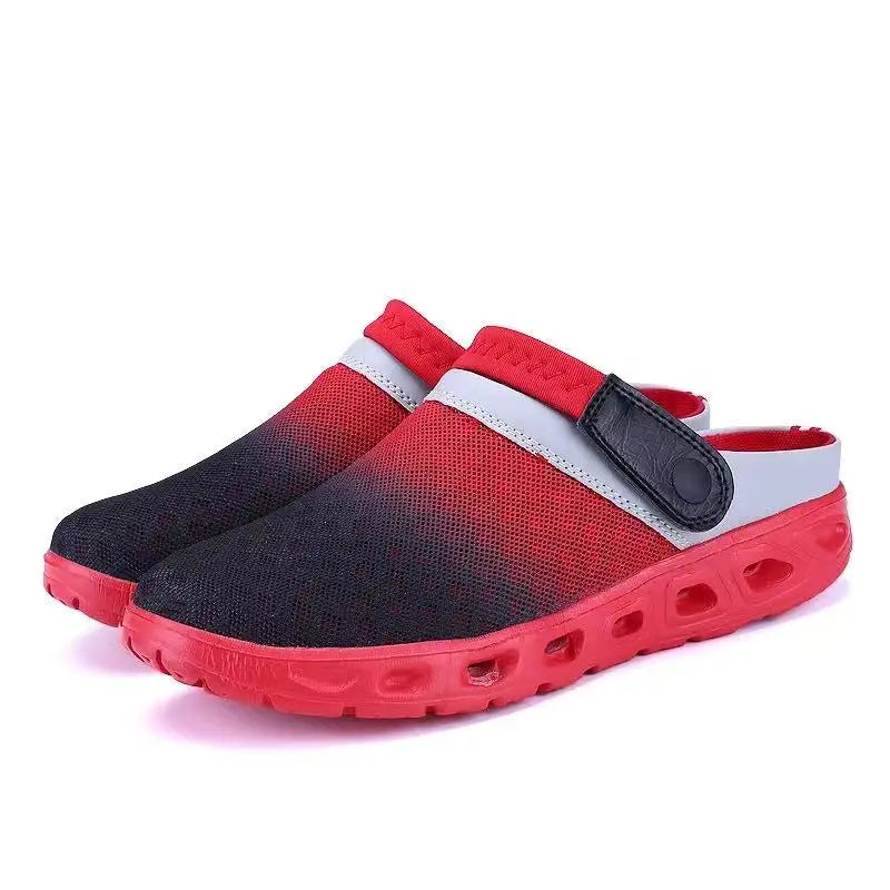 Plus Size 36-46 Mens Sandals Summer Garden Shoes Mesh Slippers Soft Bottom Beach Clogs Womens Slip-On Solid Breathable Zapatos 3 - Sun Studio