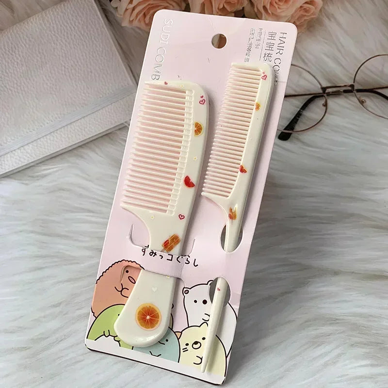 2pcs Cute Kids Hair Comb Set Anti-static Strawberry Comb for Girls Portable Hairdressing Comb - Sun Studio