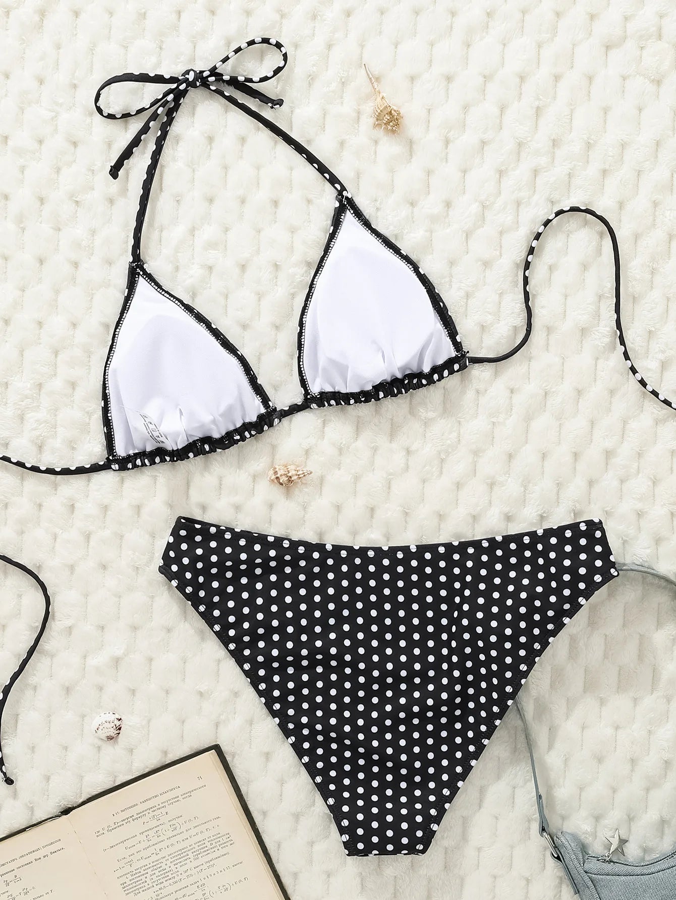 Sexy Black Polka Dot Print Bikini Set Women Halter Push Up Bra High Waist Swimsuit Bathing Suit Vacation Two Piece Swimwear 2026 - Sun Studio