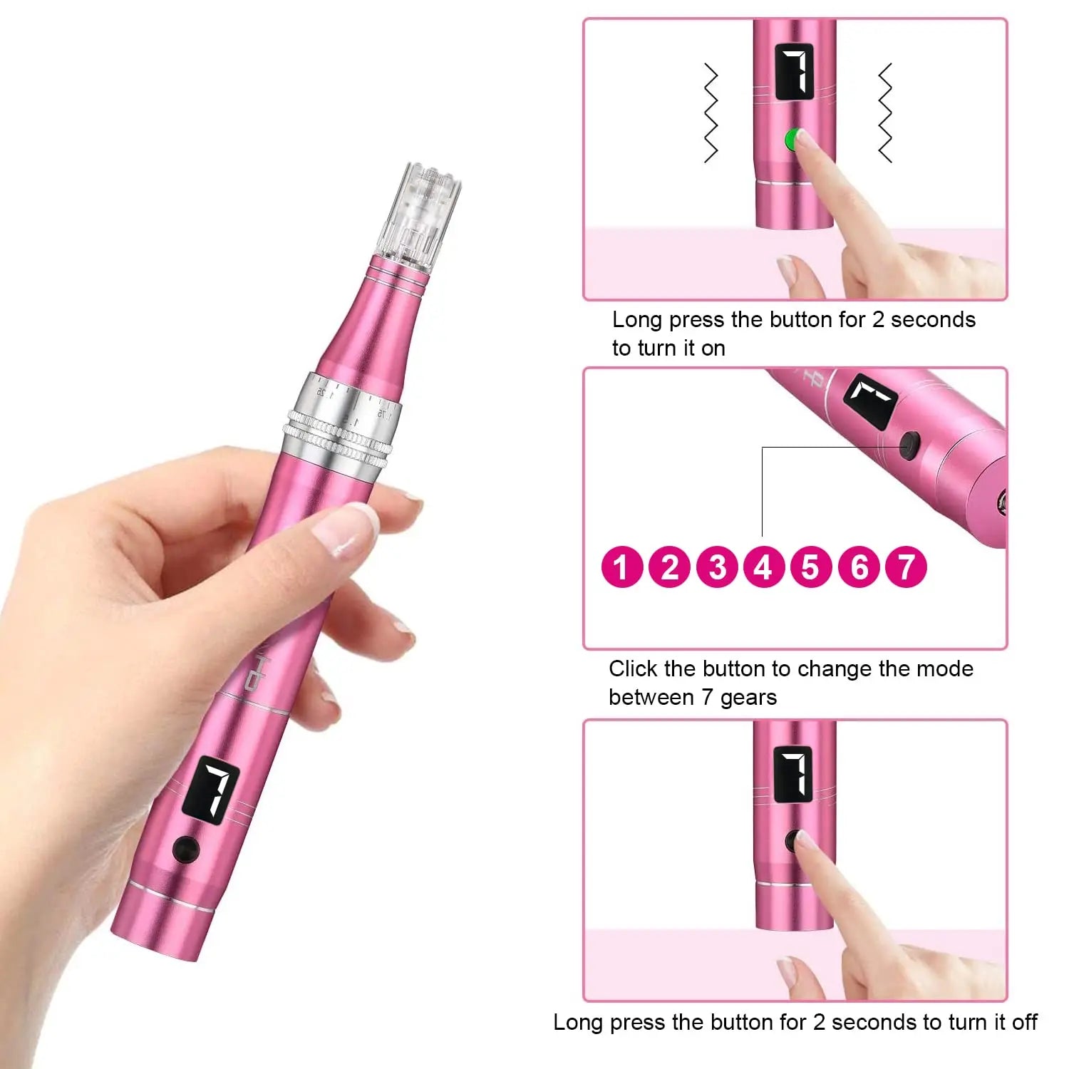 M7 Electric Dr. Pen Wireless Skincare Machine Tattoo Micro Needle Beauty Care Facial Tools Beauty Equipment - Sun Studio