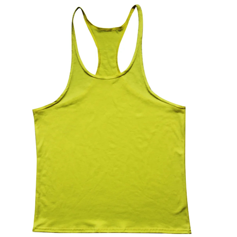 Men's Sports Gym Fitness Tank Top Y Back Fitness Lightweight Shoulder Strap Muscle Fit Tight Fitness Limit T-shirt - Sun Studio