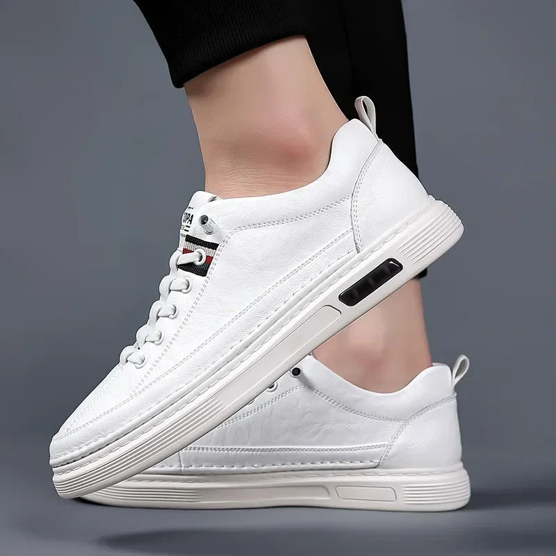 New Leather Shoes for Men Non-slip Sports Fashion Comfortable Sneakers Male Flat Slip-on Casual Brand Men's Casual