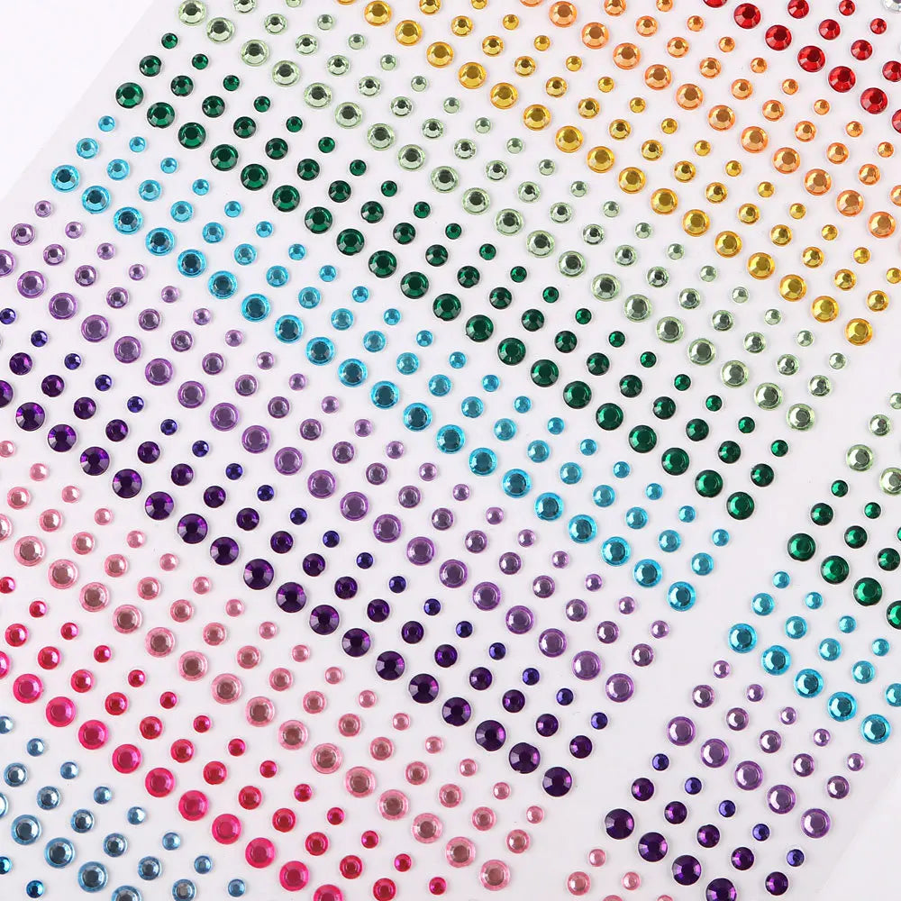 Face Decorations Rhinestone Stickers for Music Festival Halloween Party Mobile Crystal Sticker Women Girls DIY Diamond Stickers - Sun Studio