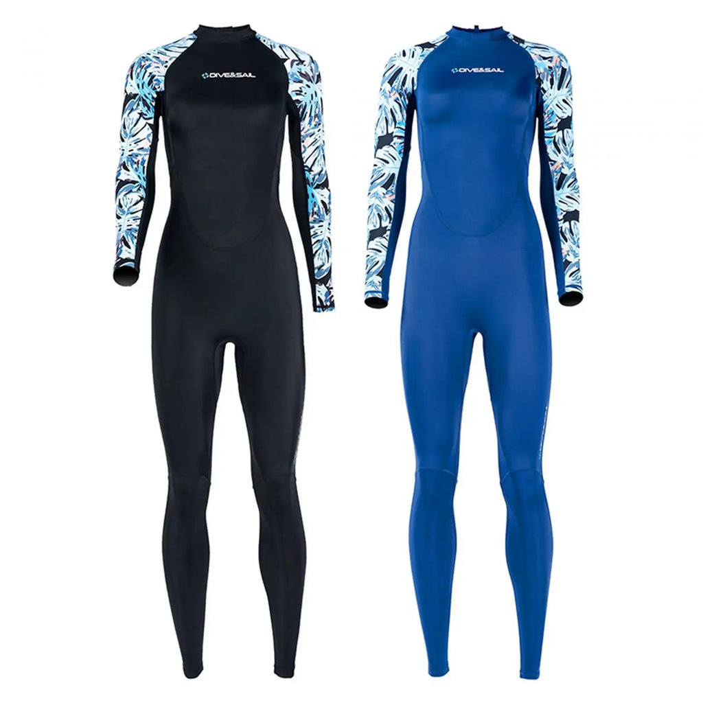Woman Diver Diving Suit New Color stitching 3mm Surf Diving Equipment Long Sleeve Quick Dry Swimsuit Women Swimwear - Sun Studio