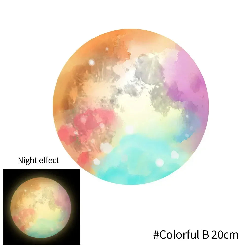 Colorful Moon Luminous Wall Stickers For Kids Room Bedroom Ceiling Art Decals Home Decor Unicorn Stars Glow In The Dark Stickers
