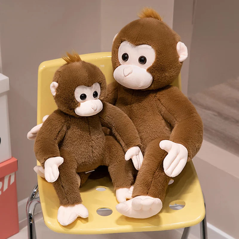 40cm-80cm Big Size Lovely Lifelike Sitting Monkey Plush Toys Soft Stuffed Monkey Doll Cute Animal Doll For Children Home Decor - Sun Studio