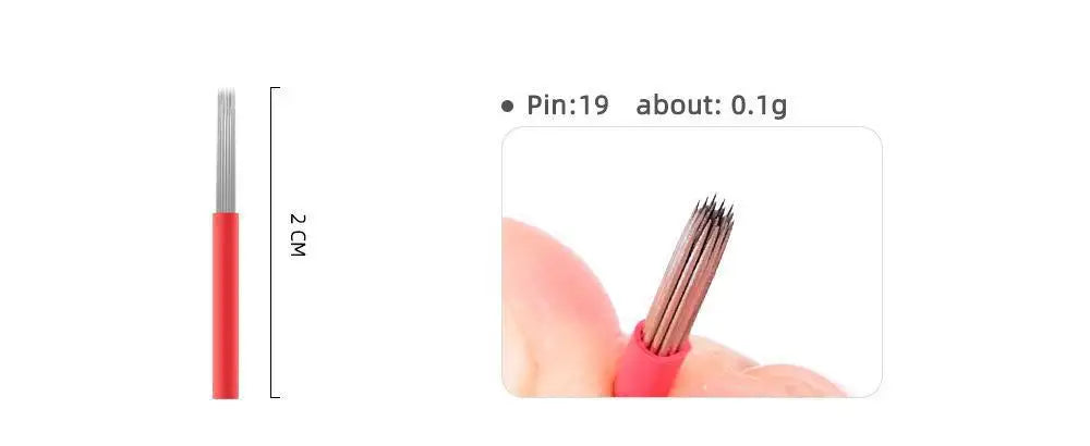 50Pcs Round Tattoo Needles Blades RS RL Microblading Permanent Makeup Fog Eyebrow Lip Needles Manual Pen Embroidery Needle - Sun Studio