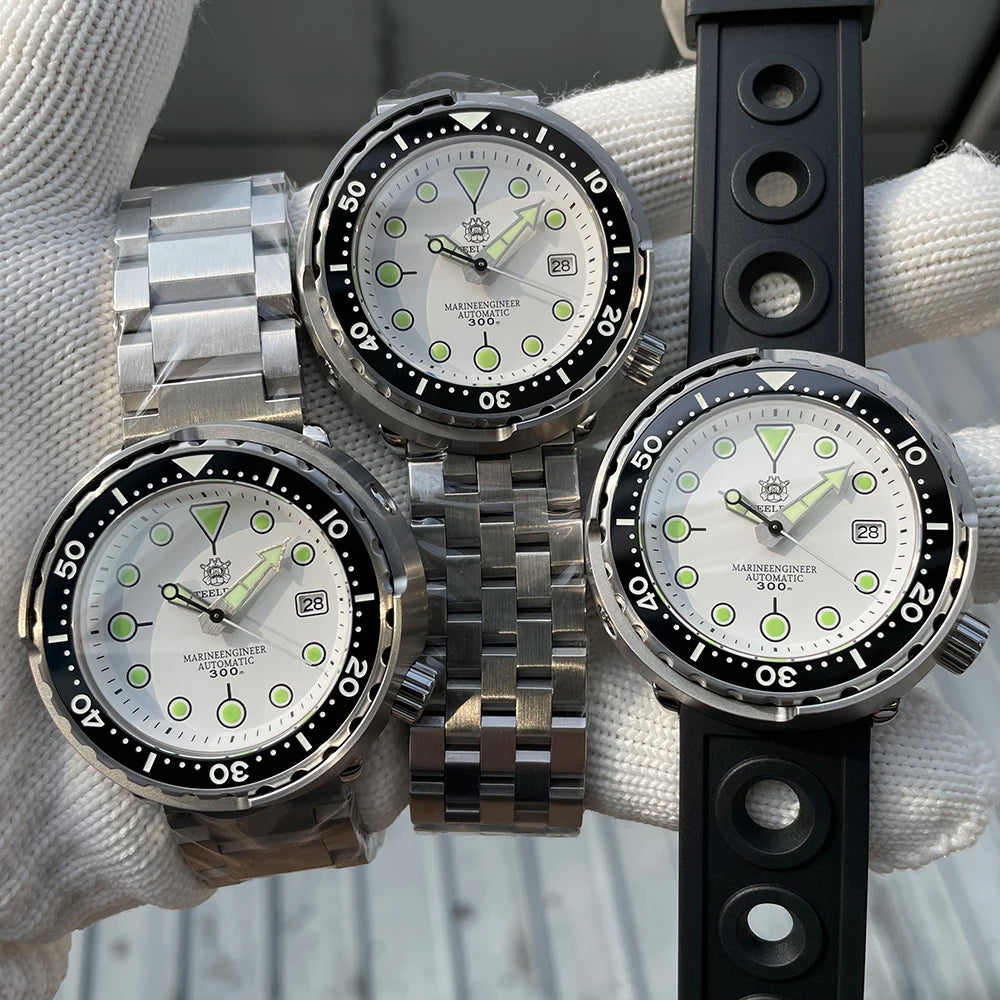 STEELDIVE SD1975 Luxury Automatic Watches Men Dive Watch 30Bar Waterproof Luminous Clock Sapphire Mirror Mechanical Wristwatch - Sun Studio