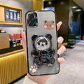 E 7 E 13 Glitter Bling Bear Phone Holder Case On For Motorola Moto E7 Plus Power E13 E20 E22 E22i E32 EDGE 20 30 Stand Cover - Sun Studio