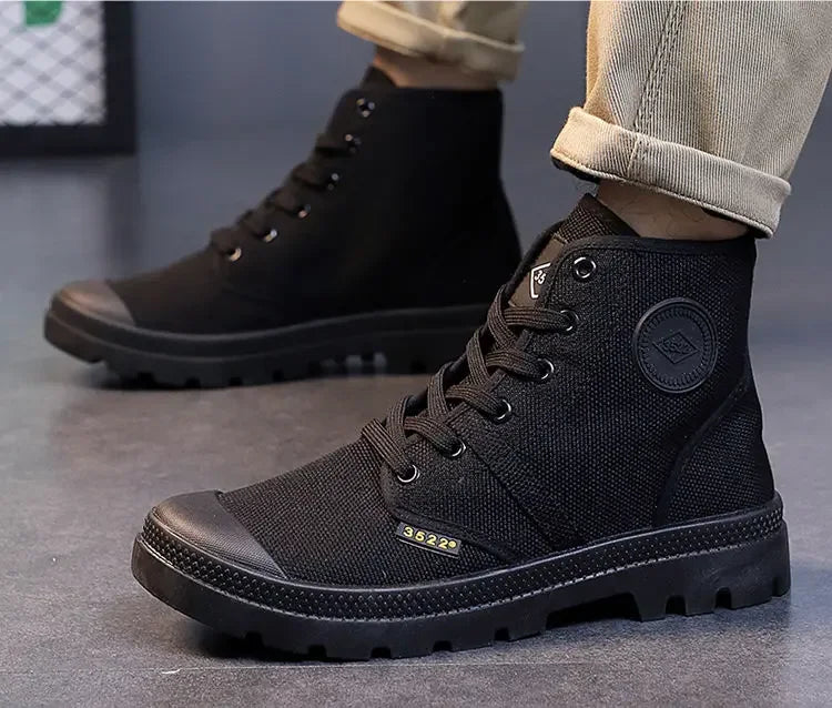 Male Shoes Hiking Outdoor Rubber Men's Boots Lace Up Original Deals Vintage In Promotion Y2k Offers Trendy 2025 Footwear New - Sun Studio