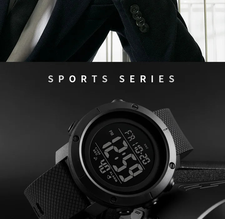 SKMEI Men Fashion Digital Watch Large Dial Alarm Clock Waterproof Watches Sport Outdoor Sports Men's Electronic Watch - Sun Studio