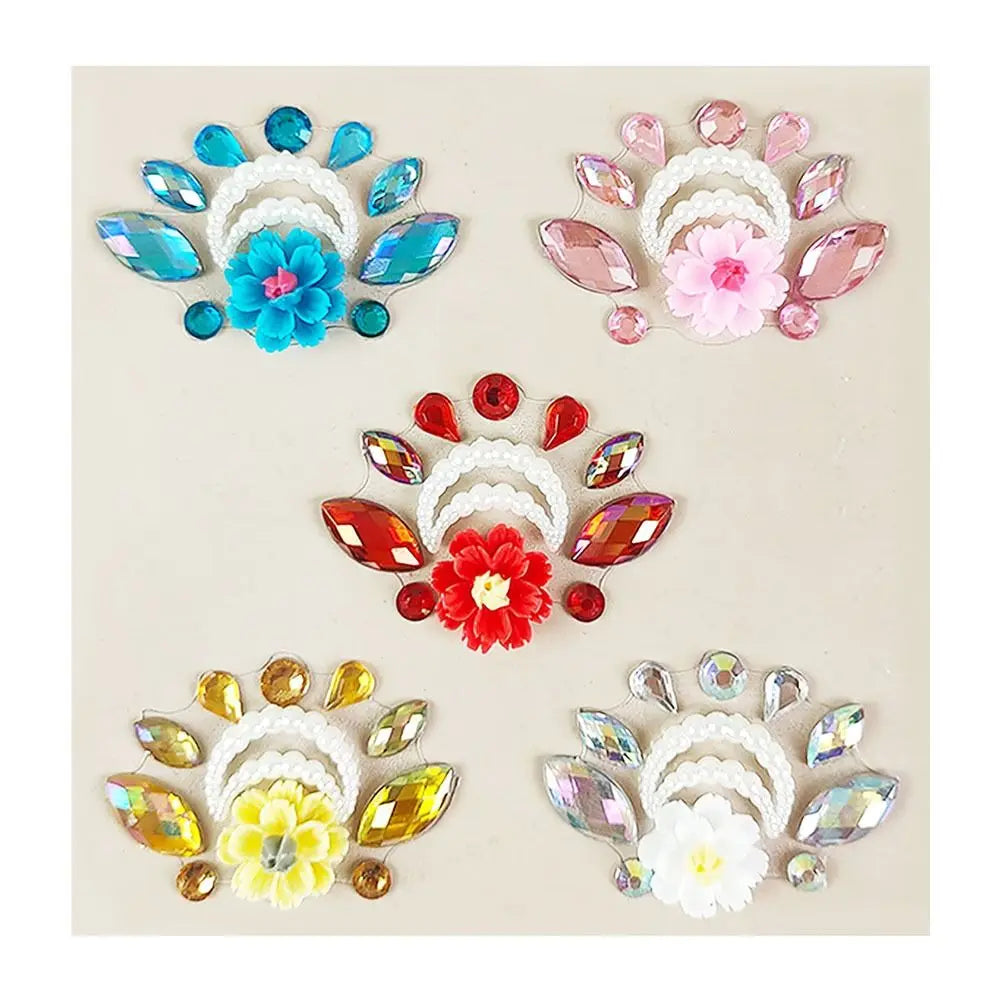 Adhesive Makeup Diamond Sticker DIY Temporary 3D Crystal Face Stickers Glitter Diamond Mask Rhinestone Tattoo Women - Sun Studio