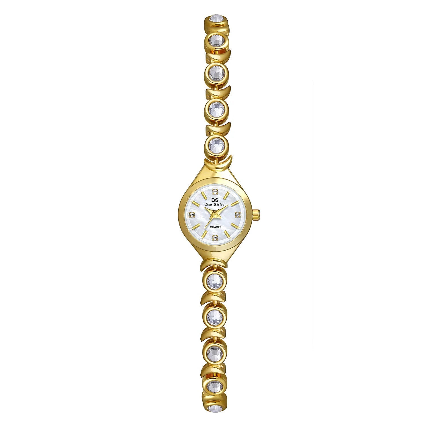 BS Women's Chain Watch Light Luxury Brand Star Moon Zircon Waterproof Ladies Fashion Bracelet Watches Accessories Gift - Sun Studio