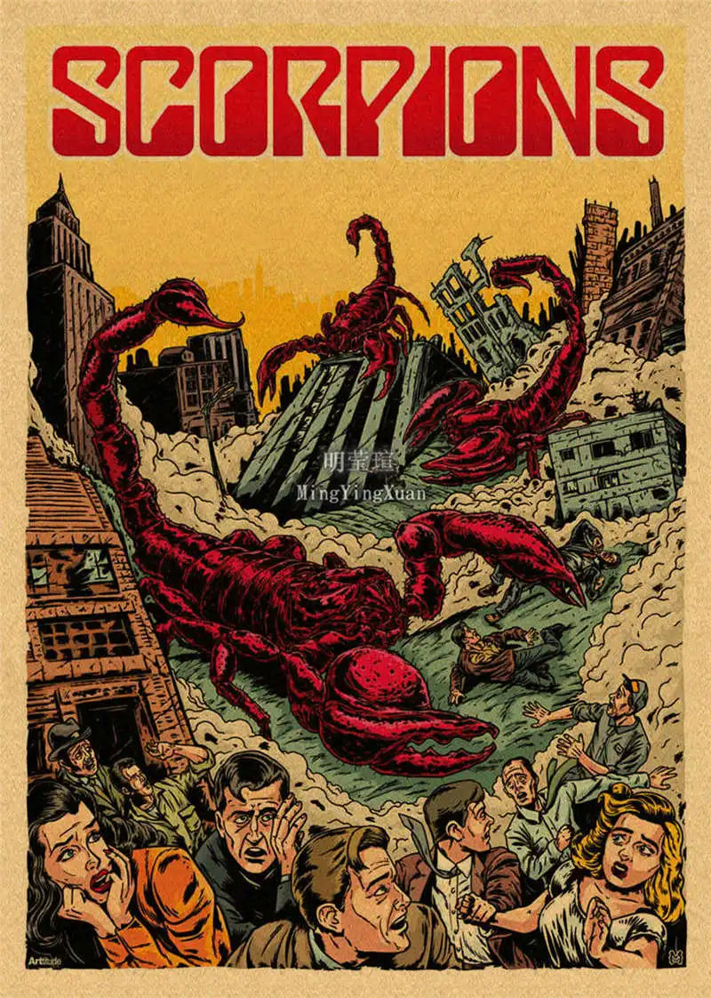 Scorpions Band Poster Wall Art  Posters Decoration Art Poster Personalized Gift Modern Family bedroom Painting - Sun Studio