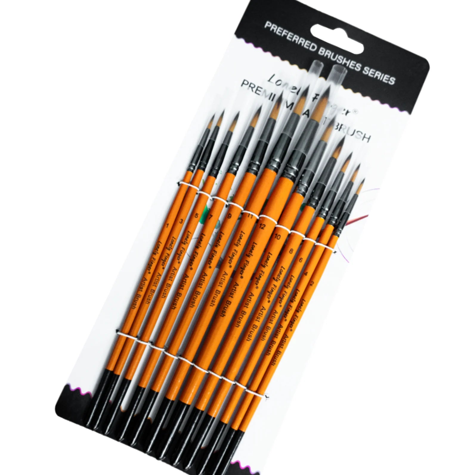12/48pcs Professional Artist Paint Brush Set Include Round Filbert Flat Angle Fine Detail Brushes Premium Nylon Brush for Paint - Sun Studio