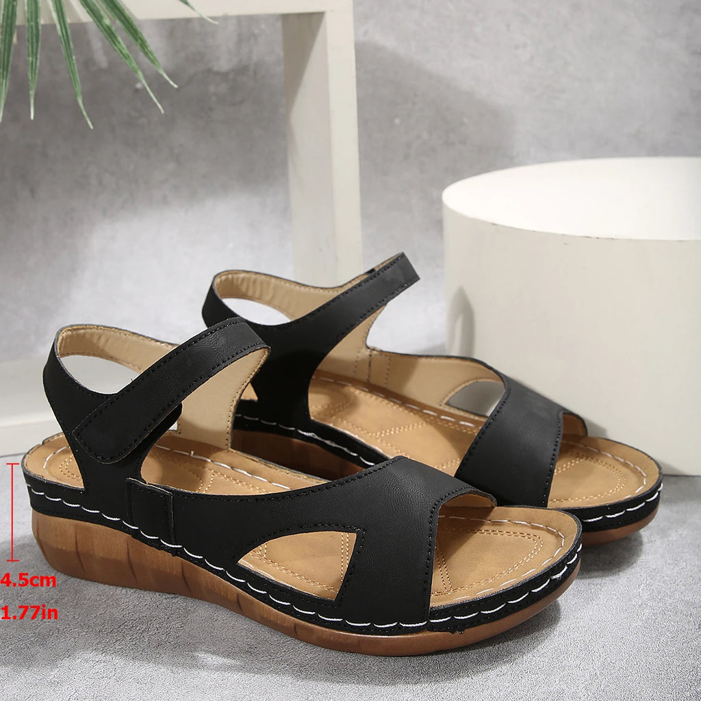 Women's Sandals 2025 Summer Sandals Women Heels Sandals Casual Wedges Footwear Summer Shoes Woman Soft Heeled Shoes - Sun Studio