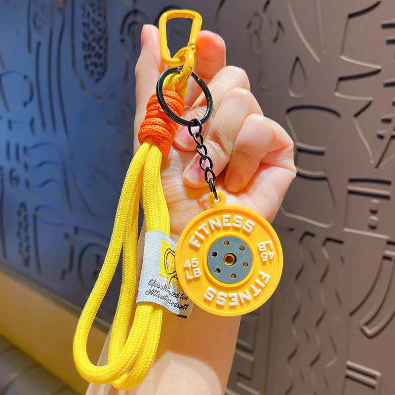 Fitness Keychain Gym Lovers Fitness Enthusiast Gift Barbell Keychain Fitness Bag backpack Charms - Sun Studio
