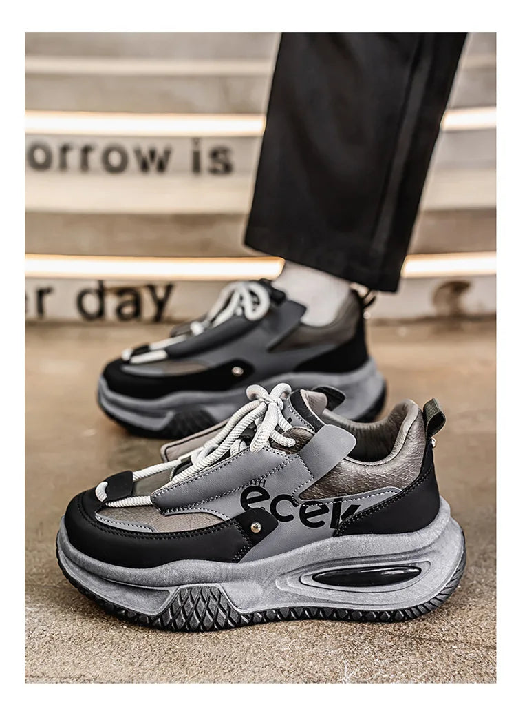 New Youth Thick Bottom Casual Sneakers Korean Edition Men's Versatile Breathable Running Shoes High Quality Zapatos para hombres - Sun Studio