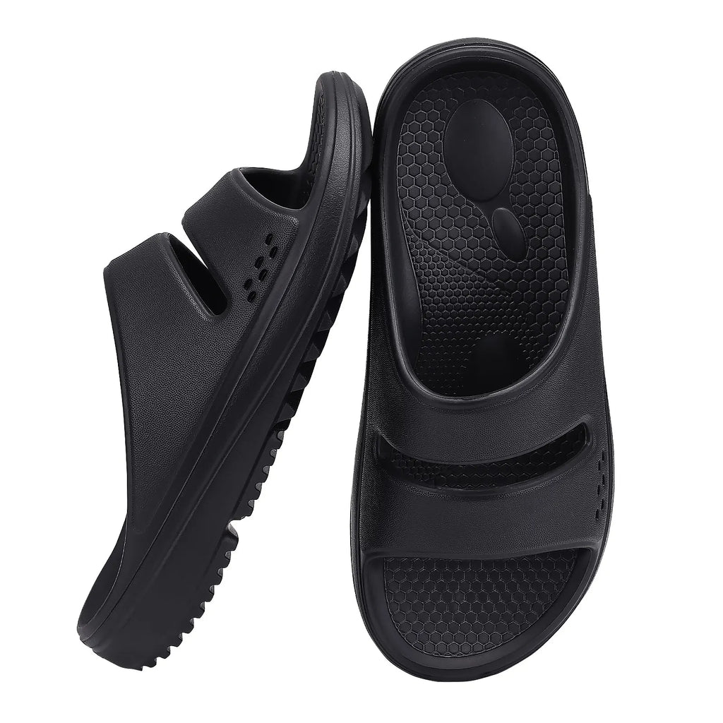 VESANBE Men Recovery Slides Women Arch Support Slides Summer Beach Sandals Light Orthotic Men Sandals Outdoor Breathable Sandals - Sun Studio