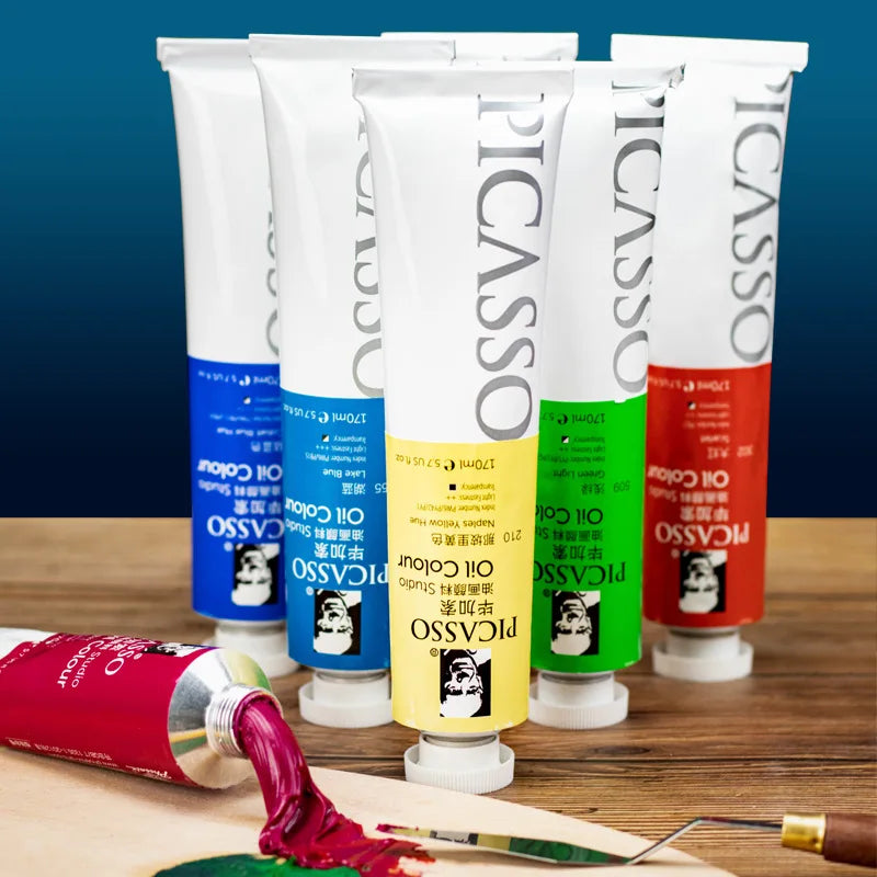50/170ML Oil Painting Pigment for Beginners and Students Majoring In Fine Art Painting Creation Light-resistant Delicate Pigment - Sun Studio