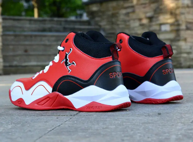 Brand Professional Men's White Red Blue Basketball Shoes Basketball Sneakers Anti-skid High-top Couple Man Basketball Boots
