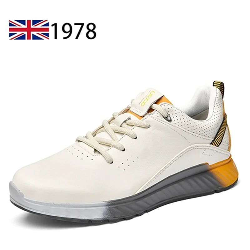 High-end Genuine Leather Men Shoes Outdoor Casual Sneakers Shoes Non-Slip Business White Board Shoes For Men zapatos para hombre - Sun Studio