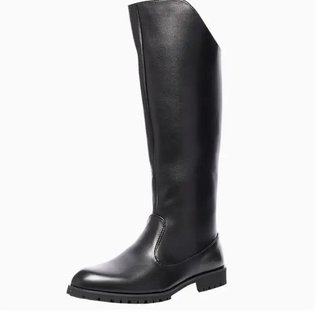 Men British Honour Guard Motorcycle Riding Equestrian Mens Boots Knee High Casual Zipper Cowboy Leather stage boots size 37 46
