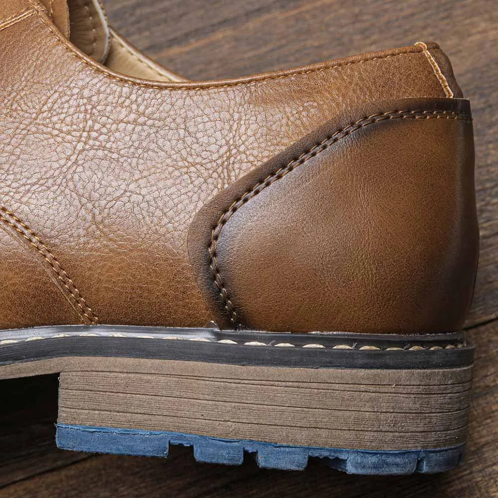 Business Men's Leather Shoes European American Casual Man Leather Shoe Retro Trend Men's Shoes Large Size Leather Shoes for Men