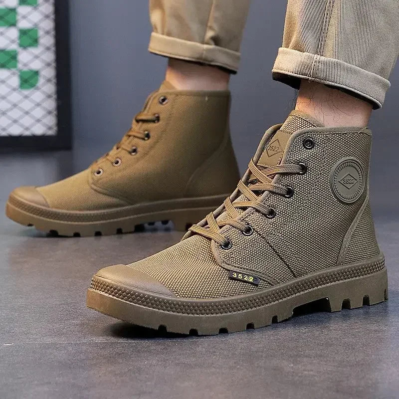 Male Shoes Hiking Outdoor Rubber Men's Boots Lace Up Original Deals Vintage In Promotion Y2k Offers Trendy 2025 Footwear New - Sun Studio