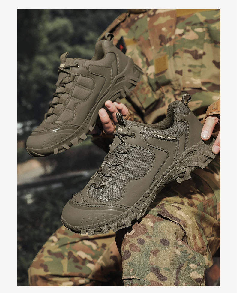 New Men Tactical Boot Desert Waterproof Hunting Work Army Boot Male Safety Ankle Lace Up Military Climbing Hiking Shoe Anti-Slip - Sun Studio