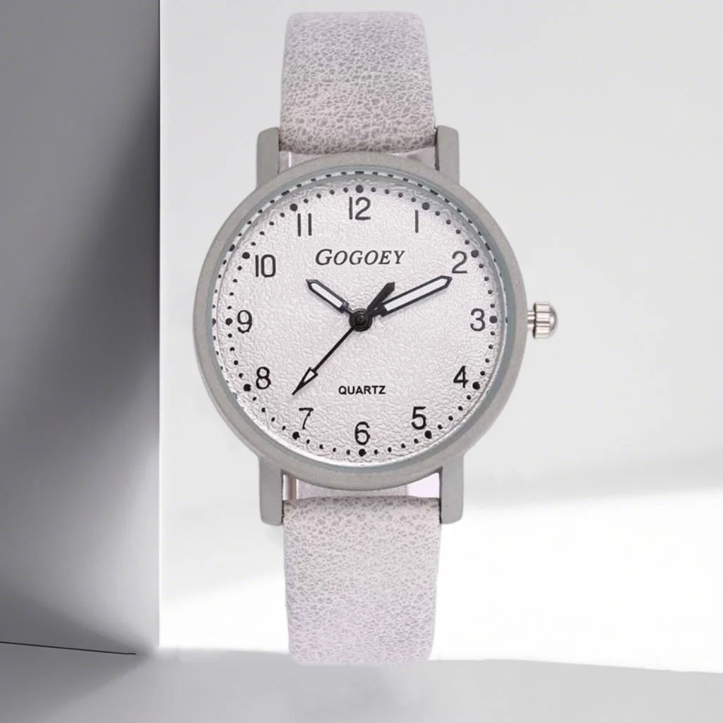 Women Watches Simple Casual Arabic Numbers Leather Analog Quartz Watches for Woman Fashion Ladies Clock Gift montres femmes - Sun Studio