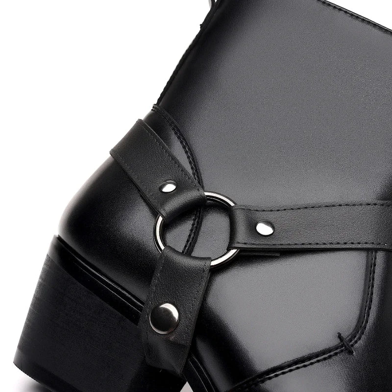 Men's Boots Fashion Designer Chelsea Boots Luxury High Quality Men Cowboy Boots Black Brown Zip Wedding Office Dress Shoes Male - Sun Studio