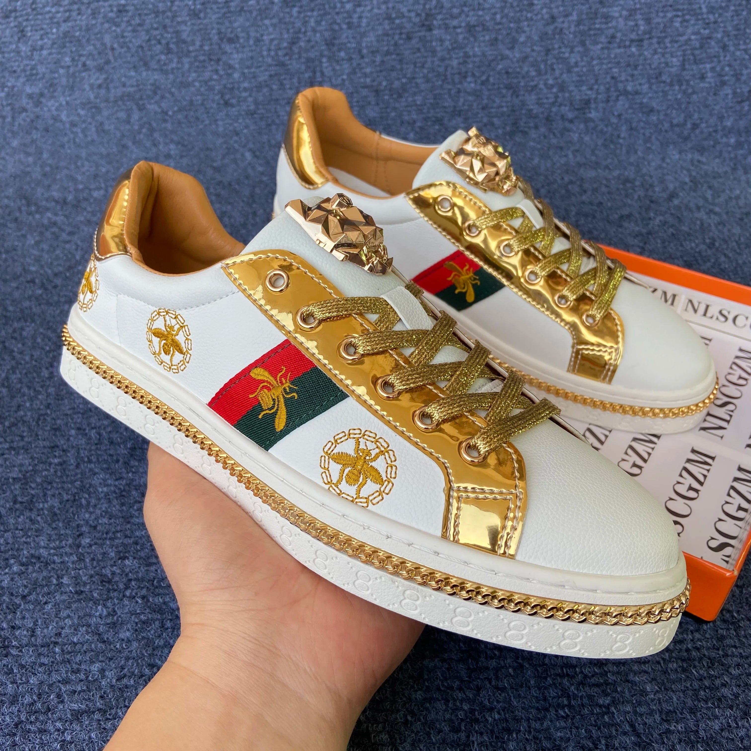 original shoes brand premium shoes for man high quality casual shoes for man casual sneakers for man trainers luxury black white - Sun Studio