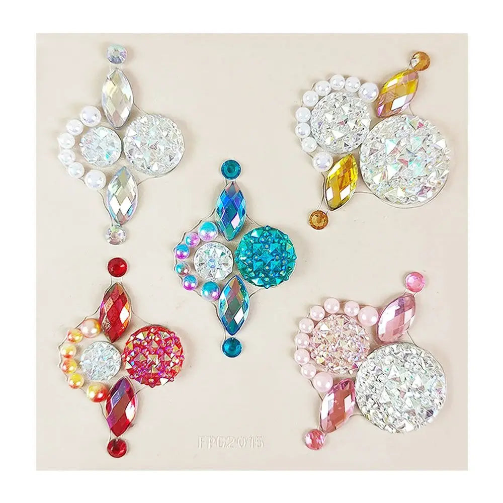 Adhesive Makeup Diamond Sticker DIY Temporary 3D Crystal Face Stickers Glitter Diamond Mask Rhinestone Tattoo Women - Sun Studio