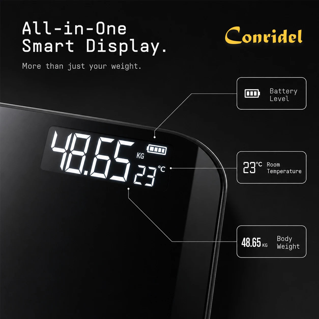 28CM MAX180kg Weight Loss Weighing Device LED Display Weight Scale USB Charging Precision Electronic Scale for Home Office Adult - Sun Studio