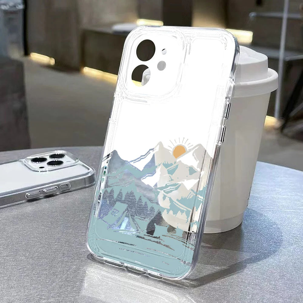 Ocean Animal Cute Phone Case For iPhone 11 Case iPhone 15 13 14 12 17 16 Pro Max 8 7 Plus XR XS SE Clear Protective Cover Funda - Sun Studio