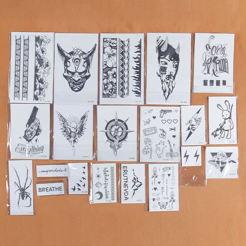 1Set of 20Pcs Waterproof Temporary Tattoo Stickers, Long-lasting Waterproof for One to Two Weeks, Suitable For Arm, Chest, Leg - Sun Studio