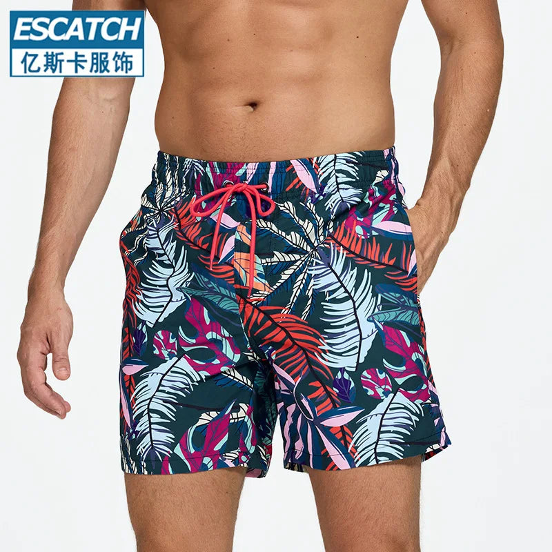 Quick-drying swimwear men beach shorts men's swimming trunks suit bath man holiday shorts quarter-print swimming trunk swimsuit - Sun Studio