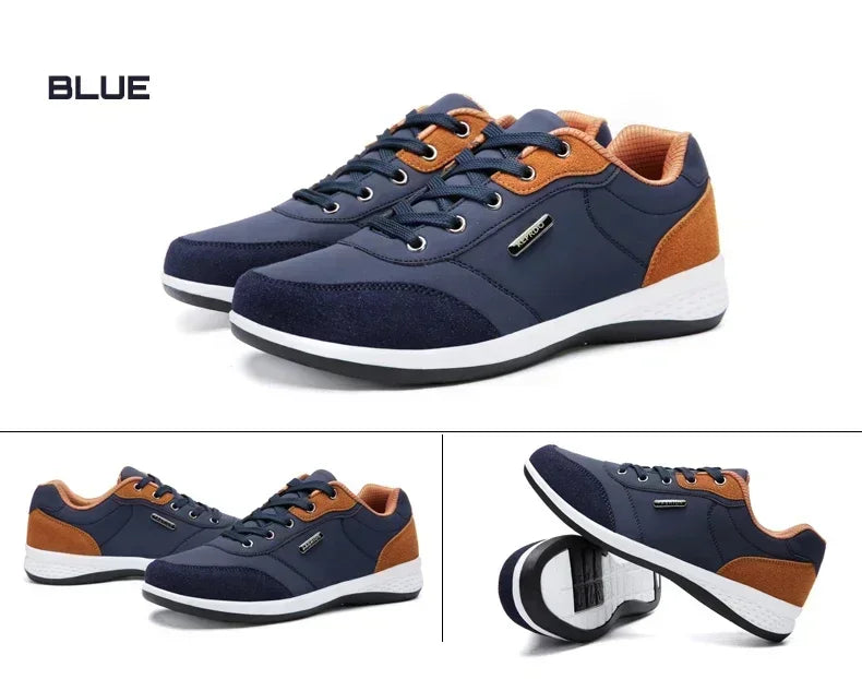 Leather Men Shoes Sneakers Trend Casual Shoe Comfortable Breathable Leisure Male Sneakers Non-slip Footwear Men Sports Shoes - Sun Studio