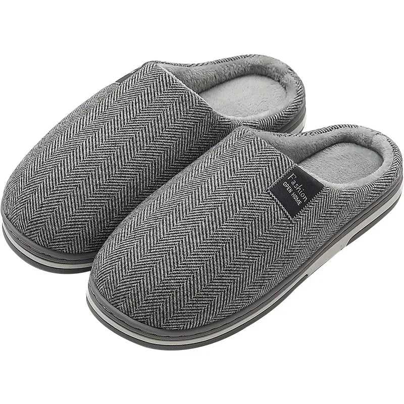 Große Größe 48 49 Männer warme Hausschuhe, Winter Freizeit Schuhe, weiche Slides, Paare, Fußboden-Hausschuhe, Innen-Schlafzimmer, rutschfeste flache Schuhe