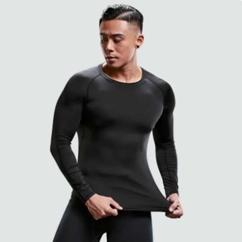 Fitness clothes men's outdoor sports quick drying short sleeved t-shirt training pro running stretch tight fitting clothes yoga - Sun Studio