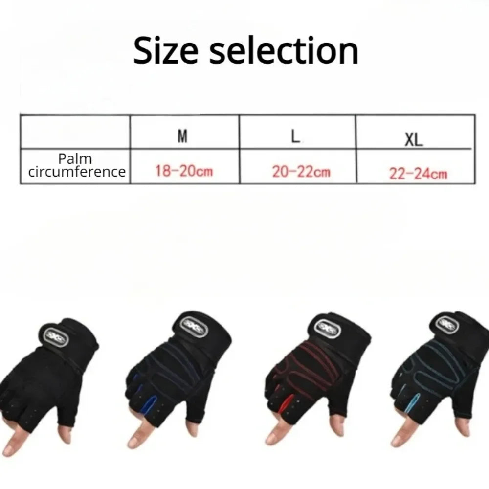 Gym Gloves for Men Women Fitness Weight Lifting Wristband Gloves Body Building Training Sports Exercise Cycling Glove Shockproof - Sun Studio