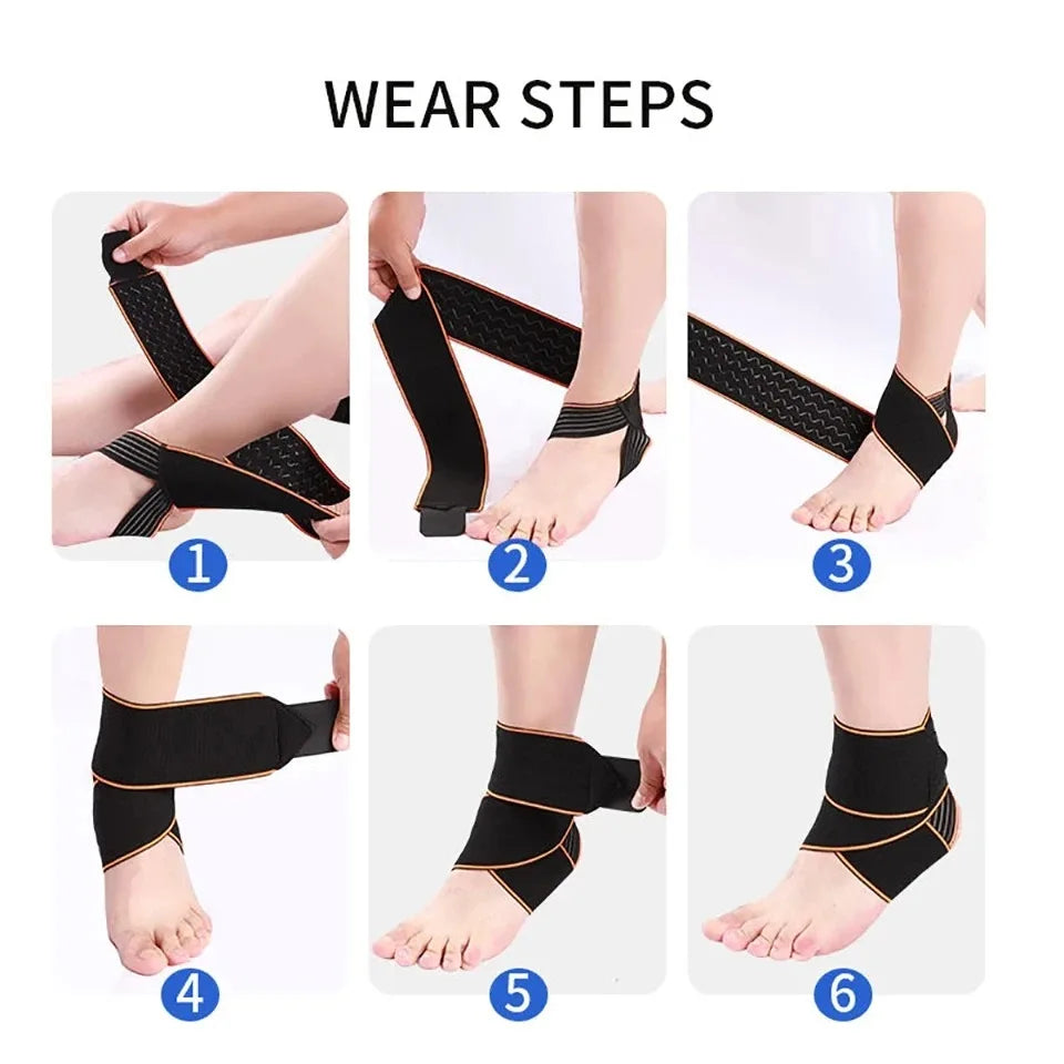 1PCS Professional Elastic Ankle Support Brace Sports Strain Wraps Bandages Weave Ankle Protector for Fitness Running Basketball - Sun Studio