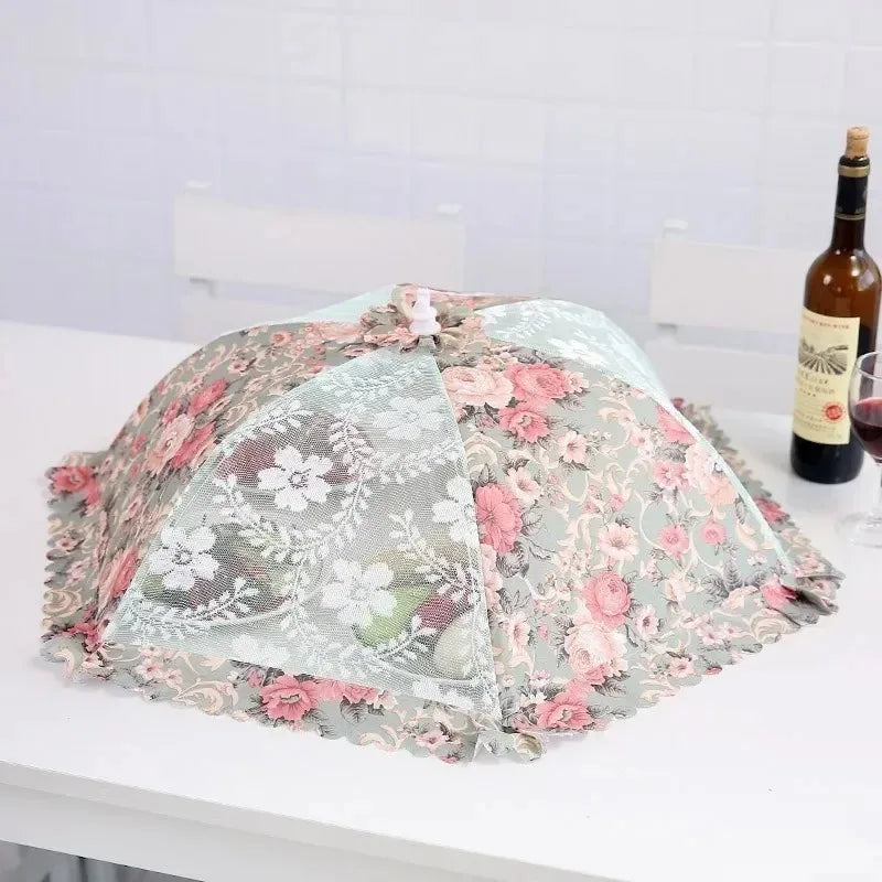 Foldable Kitchen Table Lace Dustproof Mesh Food Cover Umbrella Shape Fly Proof Stainproof Home Kitchen Tools Cooking Accessories - Sun Studio