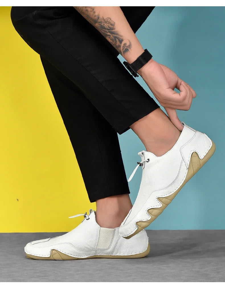 Size 38-47 Men Sneakers Leisure Comfortable Walking Genuine Leather Shoes Sports Outdoor Footwear Loafers Male Trainers 2021 - Sun Studio