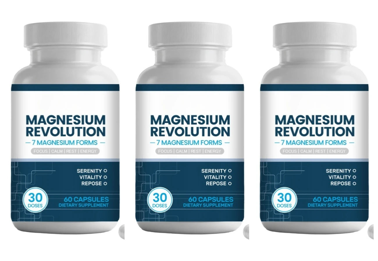 Magnesium Supplement Capsules for Support Enhance Vitality, Provide Energy Dietary Supplementation 60 Capsules - Sun Studio
