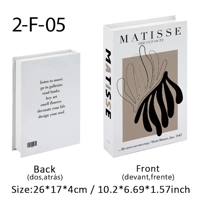 Matisse Fake Bücher zur Dekoration Aufbewahrungsbox Abstrakte Kaffeetisch Bücher Luxus Schlafzimmer Dekorative Bücher Bauhaus Boho Wohnkultur