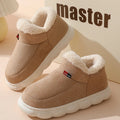 Asgard Men Plush Platform Slippers Winter Warm Outdoor Antiskid Fluffy Soft Cotton Boot Indoor Fashion Cozy Furry Flat Home Shoe