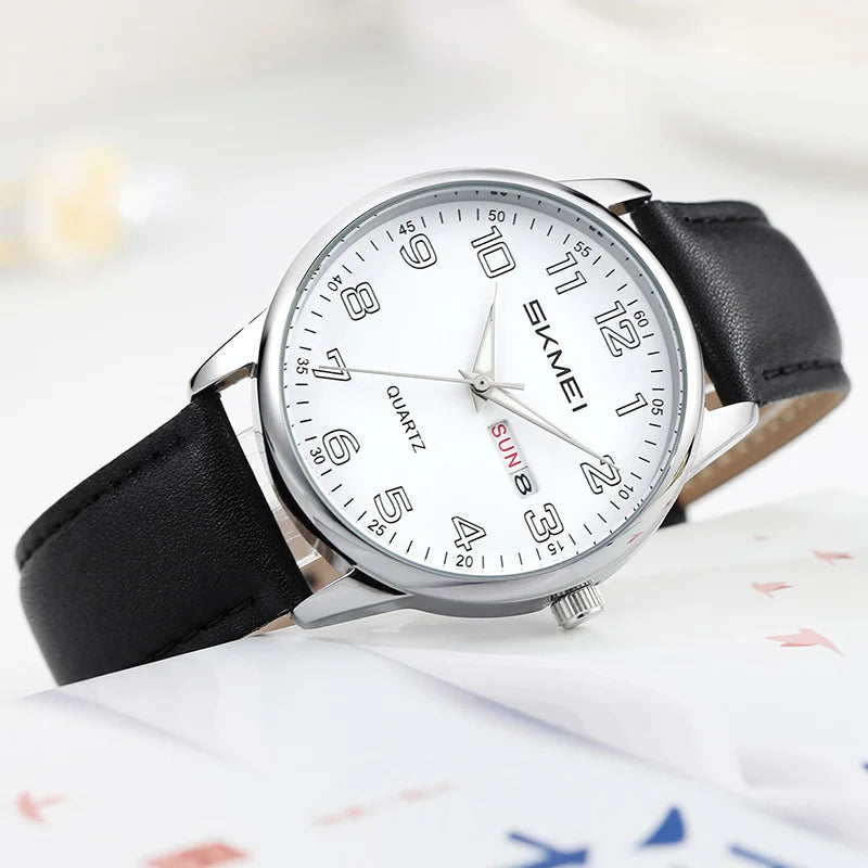 SKMEI Simple Movement Quartz Watches For Men Women Students Date Week Wristwatches Fashion Design Waterproof Watch Reloj Hombre - Sun Studio